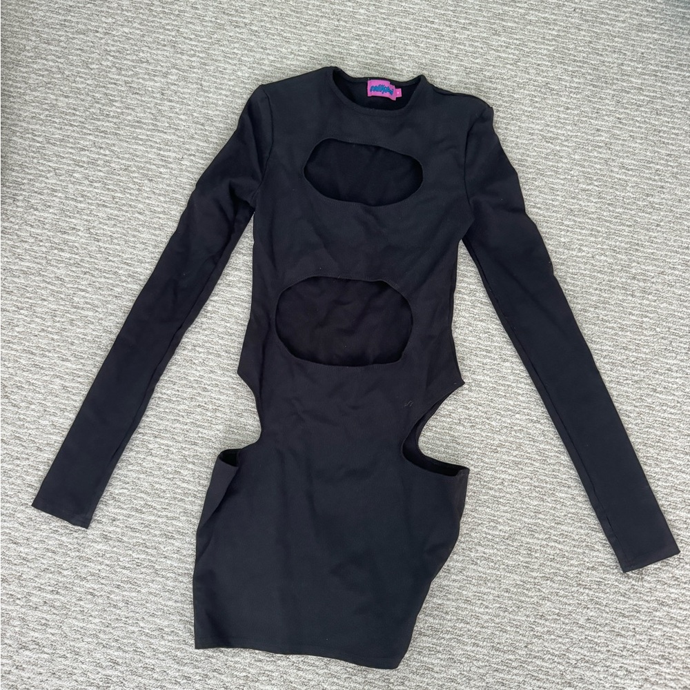 Edikted black cutout dress size S